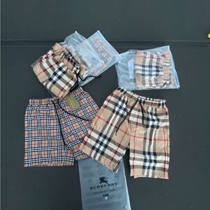 Burberry Brown and Black Check Shorts